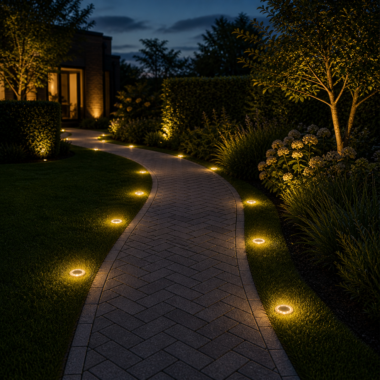 Solar Bodenleuchten für Gartenwege & Einfahrten