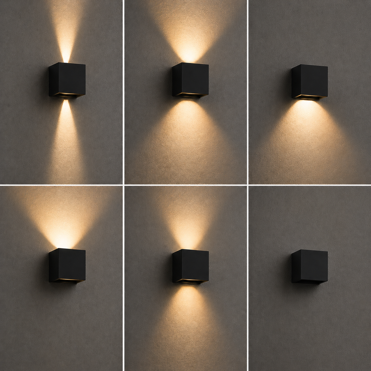 Moderne LED| Wandleuchte mit 6 Lichtmodi für Innen & Außen