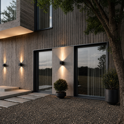 Moderne LED| Wandleuchte mit 6 Lichtmodi für Innen & Außen